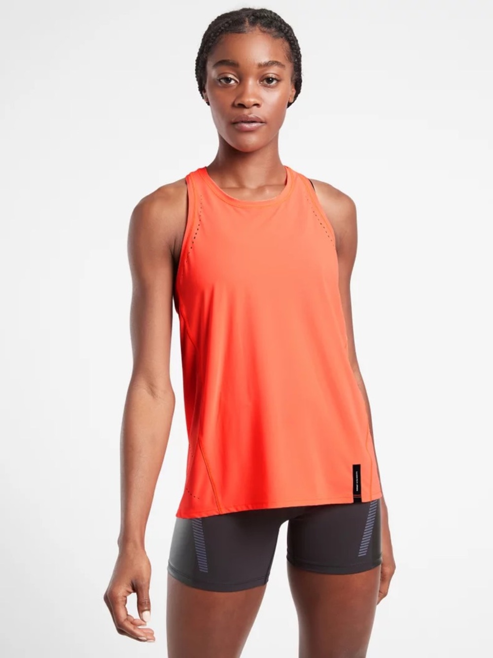 Athleta x Allyson Felix Bright Coral Racerback Performance Tank - Size Small